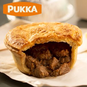 Pukka Unwrapped Cooked Steak & Kidney Pie-1x12