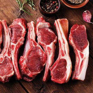 Frozen Halal Lamb Cutlet Rack Chop Best End 1x6kg