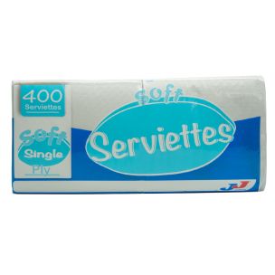 JJ Soft Serviettes (1Ply & 30cm) 10x400