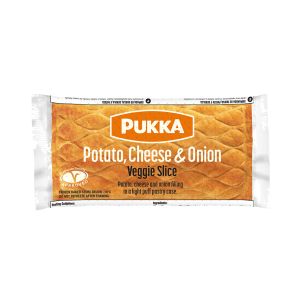 Pukka Wrapped Cooked Potato Cheese & Onion Veggie Slice-1x12