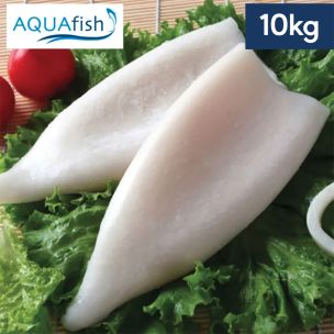 Aquafish IQF Cleaned U5 Squid Tubes (30%Glaze)-10x1kg