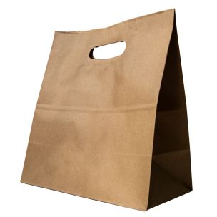 Large Brown Paper Carrier Bags with Punch out Handles (260x140x290mm) 1x250