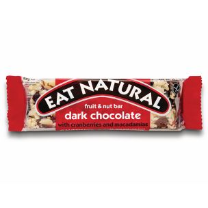 Eat Natural Dark Chocolate with Cranberries & Macadamias Bar-12x45g