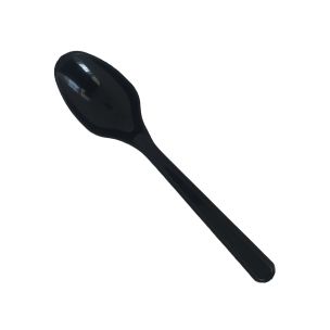 4Flame Premium Black Heavy-Weight Dessert Spoon 10x100