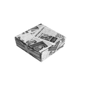 5" Newspaper Print Cardboard Fish & Chips Boxes (160x50x155mm) 1x100