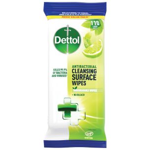 Dettol Anti-Bac Surface Cleanser Lime & Mint Wipes 3x110's