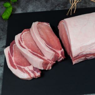 Fresh Raw Pork Loin (Boneless - Rind On) (Price Per Kg) Box Range 18-25kg