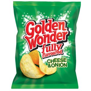 Golden Wonder Cheese & Onion Crisps-32x32.5g