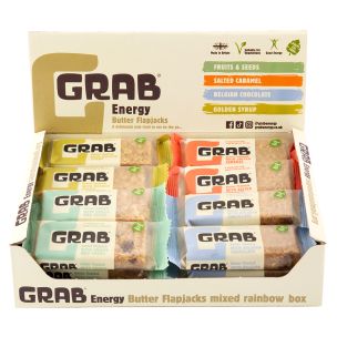 Grab Energy Butter Flapjacks (Mixed Rainbow Box)-24x65g