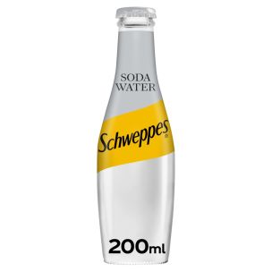 Schweppes Soda Water Glass Bottles-24x200ml