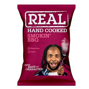 Real Handcooked Crisps Smokin BBQ-24x35g