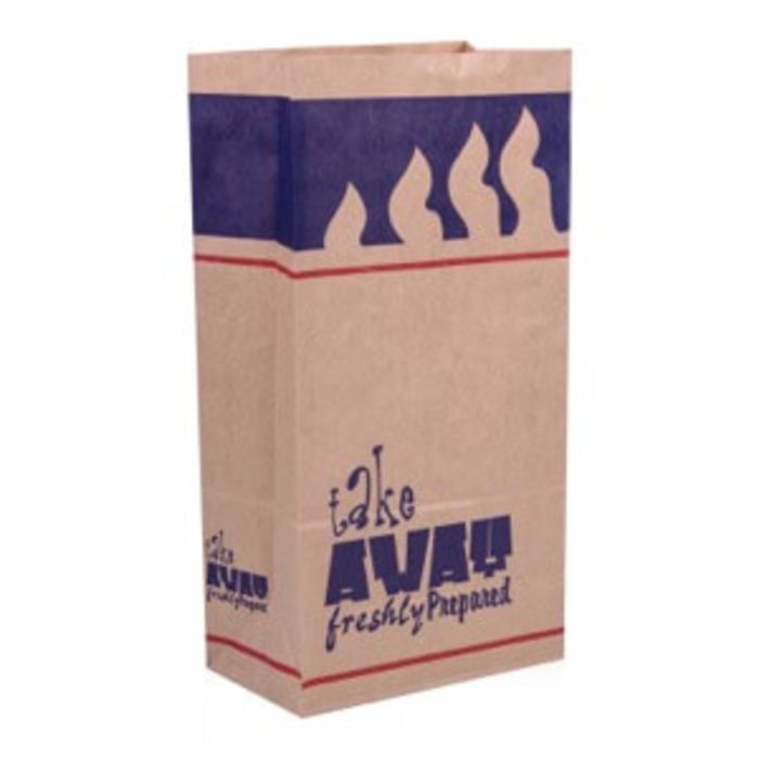 4Flame R12 Brown Large Kraft SOS Bags (7x10.5x13.5)-1x250