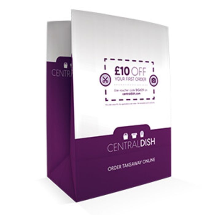 Centraldish.com Jumbo White Kraft SOS Bag (12"x19"x17")-1x50