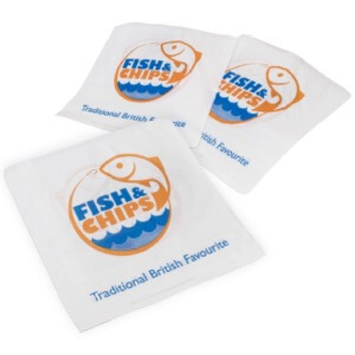 Fish & Chips Greaseproof Bags 10"x10"-1x1000