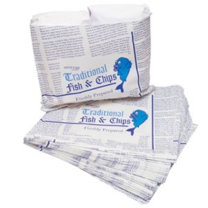 Kraft Fish & Chips Take Away Bags-(14"x11")-1x500