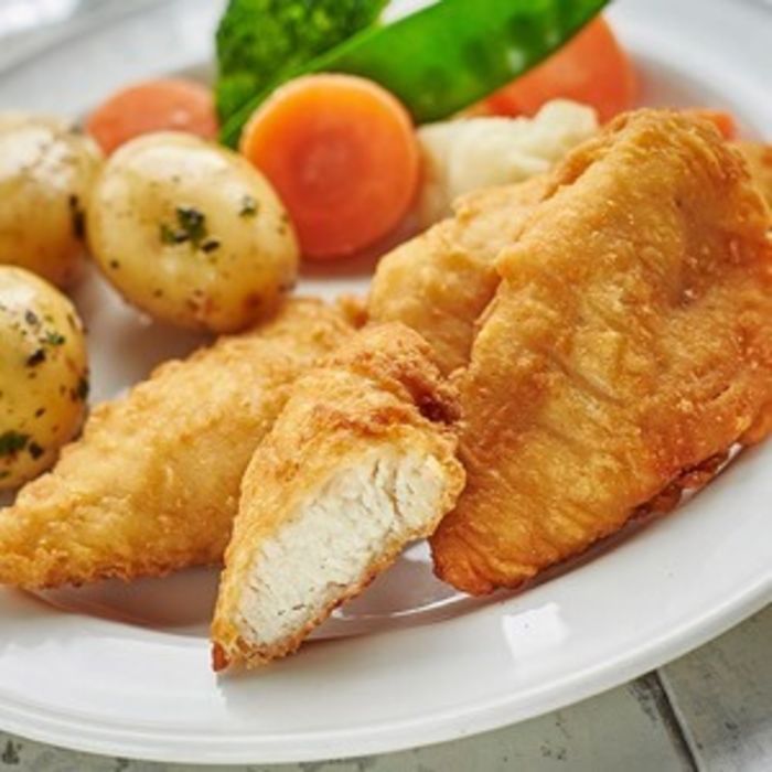 Paragon Halal Fully Cooked Whole Muscle Battered Chicken Mini Fillets-1x2kg