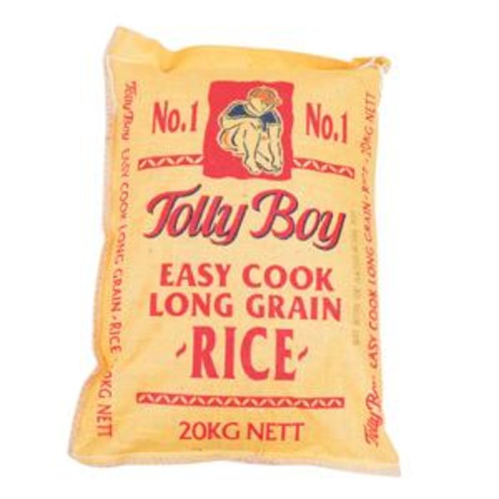 Tolly Boy Easy Cook Long Grain Rice (Yellow Bag)-1x20kg