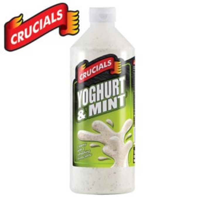 Crucials Yoghurt & Mint Sauce (Bottle)-6x1L