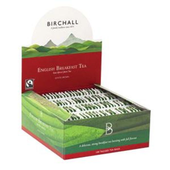 Birchall Premium English Breakfast Tagged Tea Bags-1x100