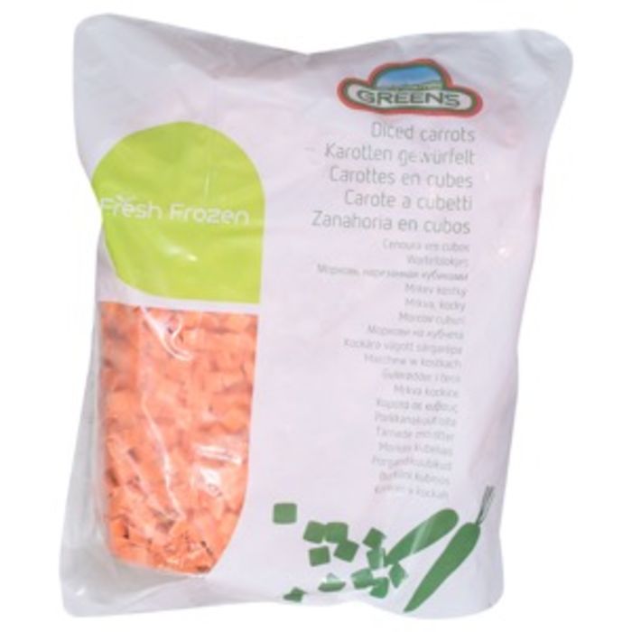 Greens Frozen Diced Carrot (Bags)-1x2.5kg