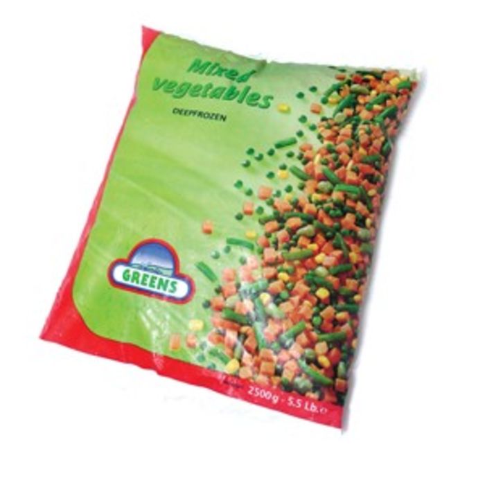 Greens Frozen Mix Vegetables (Bags)-1x2.5kg