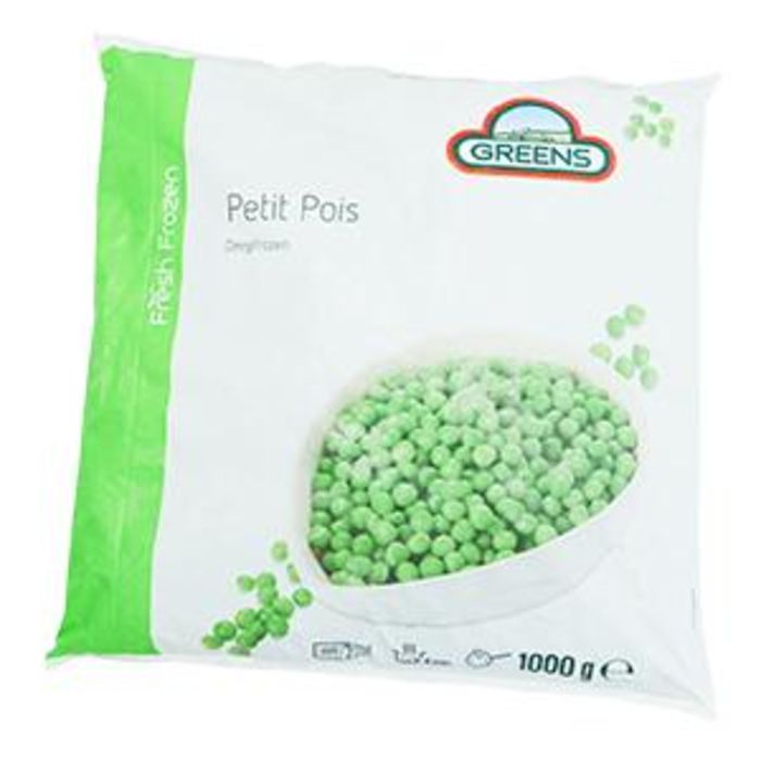 Greens Frozen Petit Pois Peas (Bags)-1x1kg