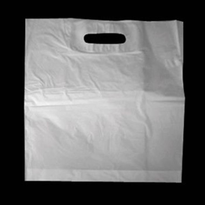White Patch Handle Carrier Bags (12x12+3)-1x1000