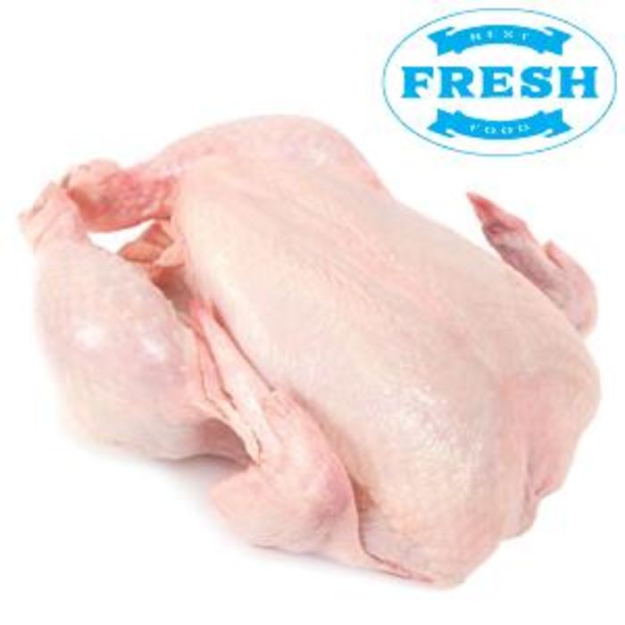 Fresh Halal Raw Whole Chickens (Without Giblets)-8x1.8kg