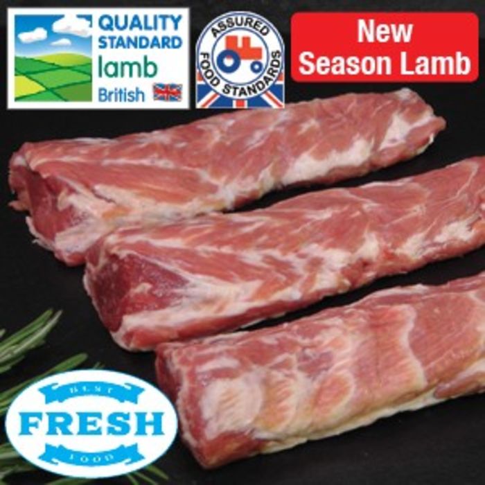 UK Fresh Halal Lamb Neck Fillet (Box Approx. 5kg)-1x1kg
