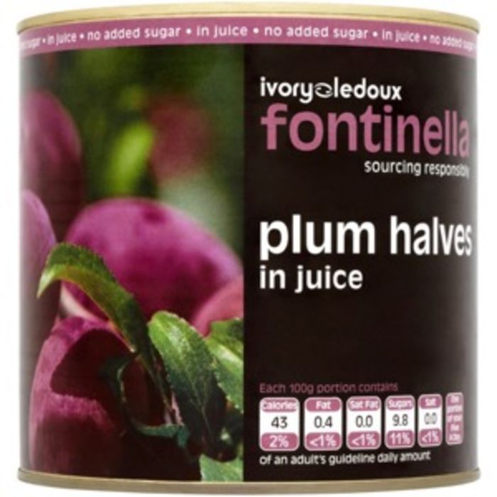 Fontinella Plum Halves In Juice-1x2.6kg