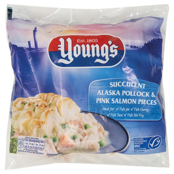 Young’s MSC Pink Salmon and Alaskan Pollock Pieces-1x900g