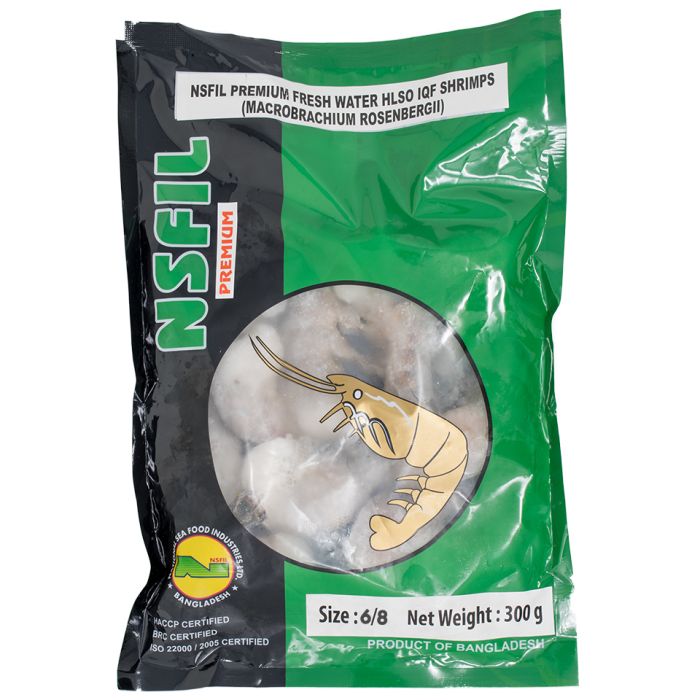 NSFIL Premium EZP, IQF HLSO King Prawns (6/8, 300g net)-1x500g