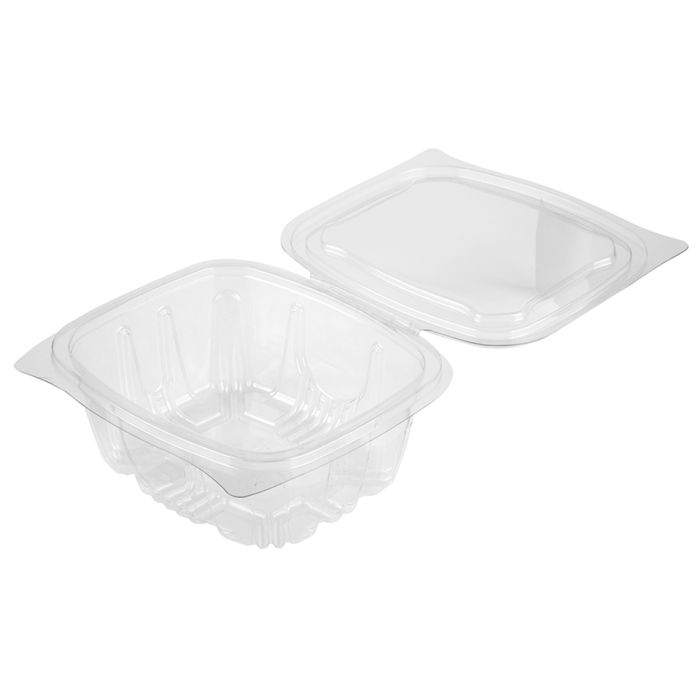 New Leaf Hinged Salad Container (500ml)-1x400