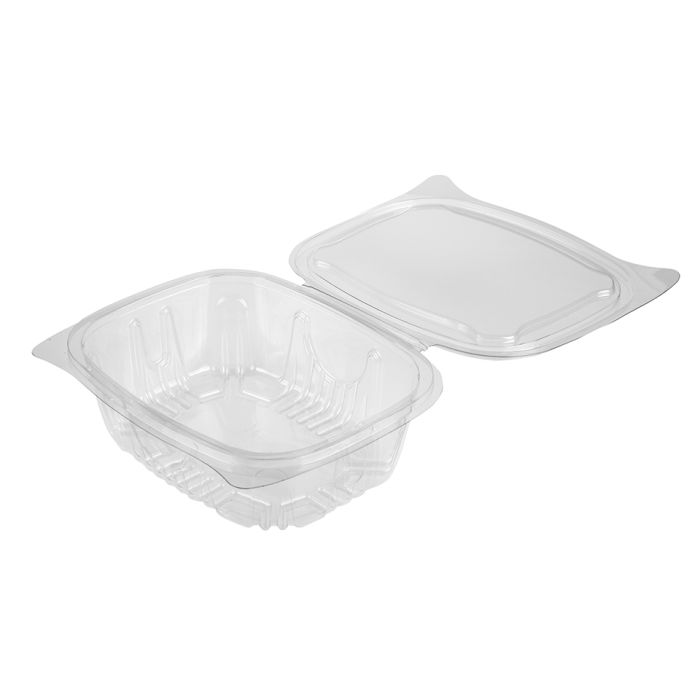 New Leaf Hinged Salad Container (750ml)-1x500