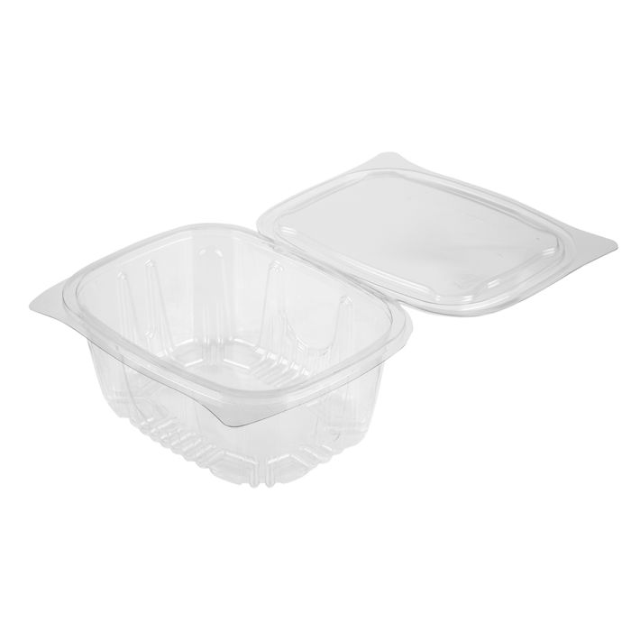 New Leaf Hinged Salad Container (1000ml)-1x400