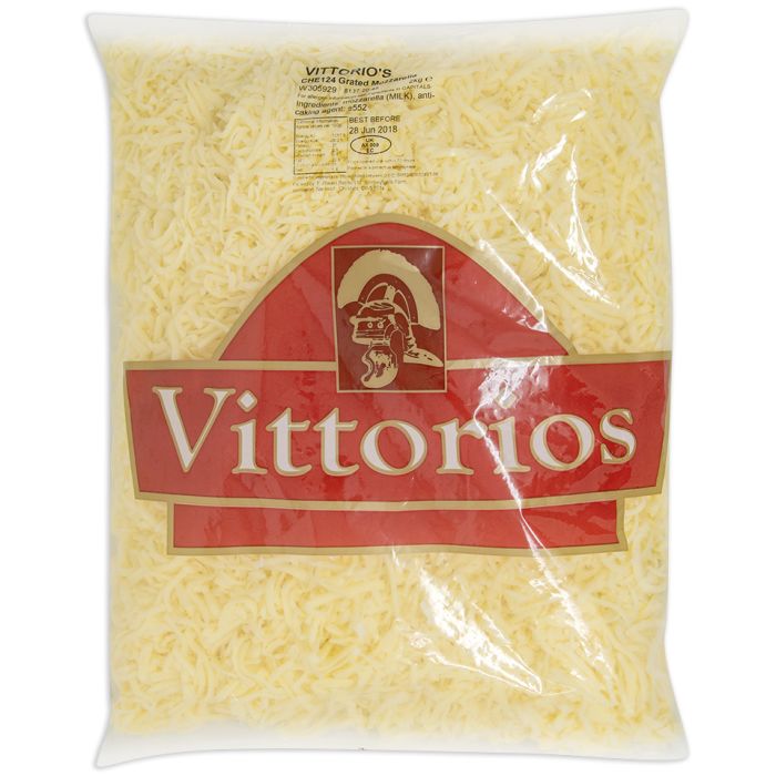 Vittorios Grated Cheddar Cheese-1x2kg