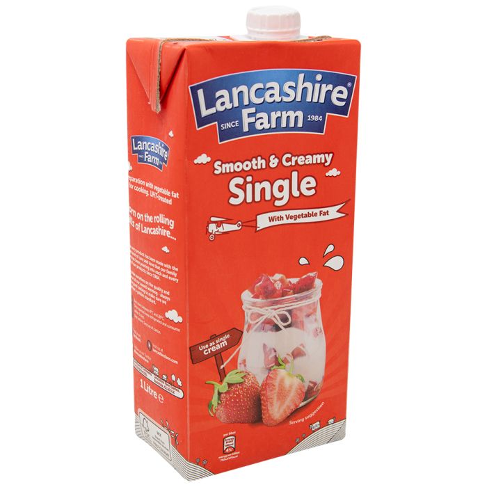 Lancashire Farm UHT Single Cream 12x1 ltr
