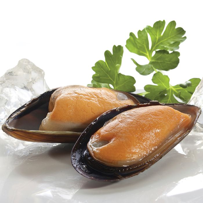 IQF New Zealand Greenshell Mussels in Half Shell 1x1kg