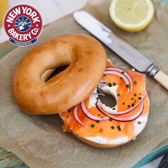 New York Style Fully Baked Plain Bagels(Sliced)-48x115g