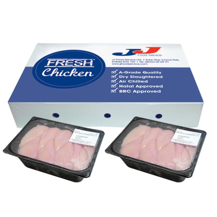 JJ Fresh Halal Chicken Breast Fillets-(250g+)-2x5kg