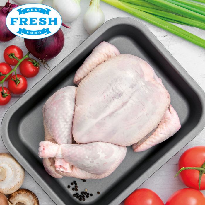 Fresh Halal Raw Whole Chickens (Without Giblets)-10x1.2kg