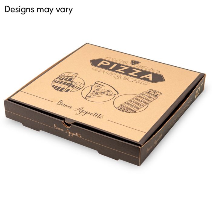 10" Brown Pizza Boxes (E-Flute) 1x100