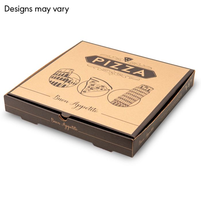 14" Brown Pizza Boxes(E-Flute)-1x50