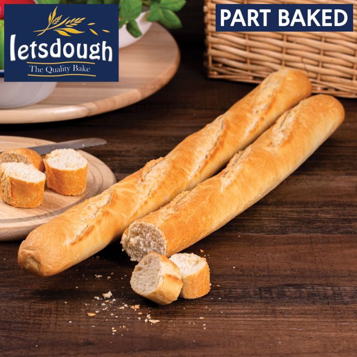 Letsdough Part Baked Baguette (57cm)-28x250g