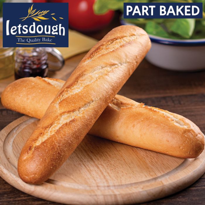 Letsdough Part Baked Demi Baguette Traditional (27cm)-35x115g