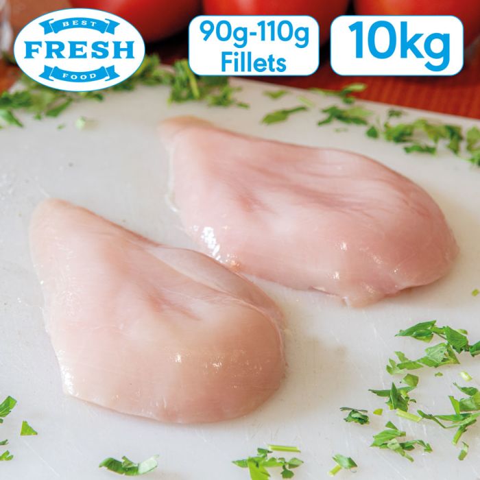 Fresh Halal Chicken Breast Fillets(Calibrated)-(90g-110g)-2x5kg
