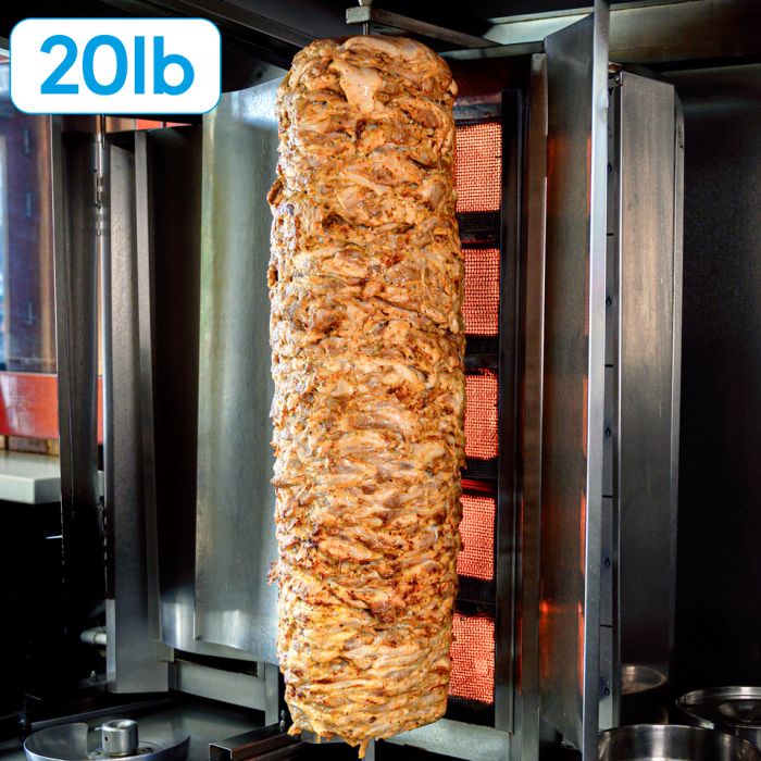 JJ Halal Chicken Leg Doner Kebab-(20lb)-1x9.07kg