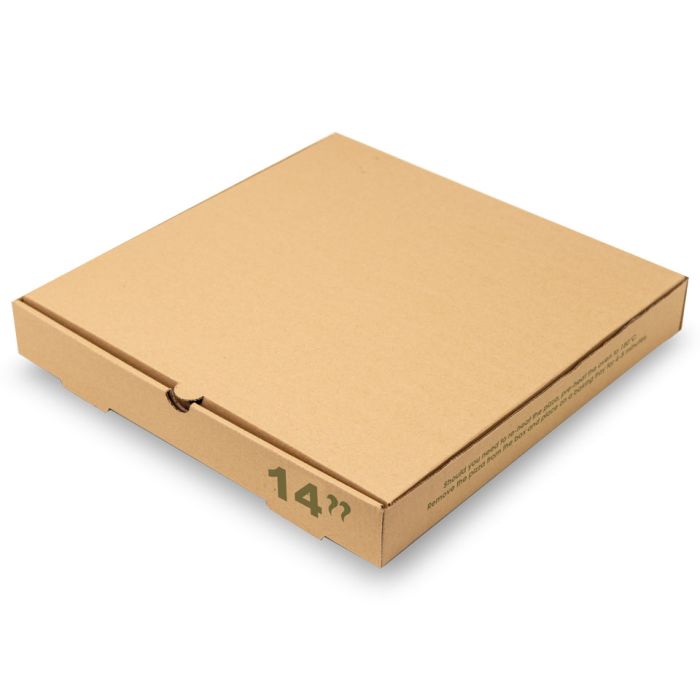 14" Plain Brown Pizza Boxes 1x50