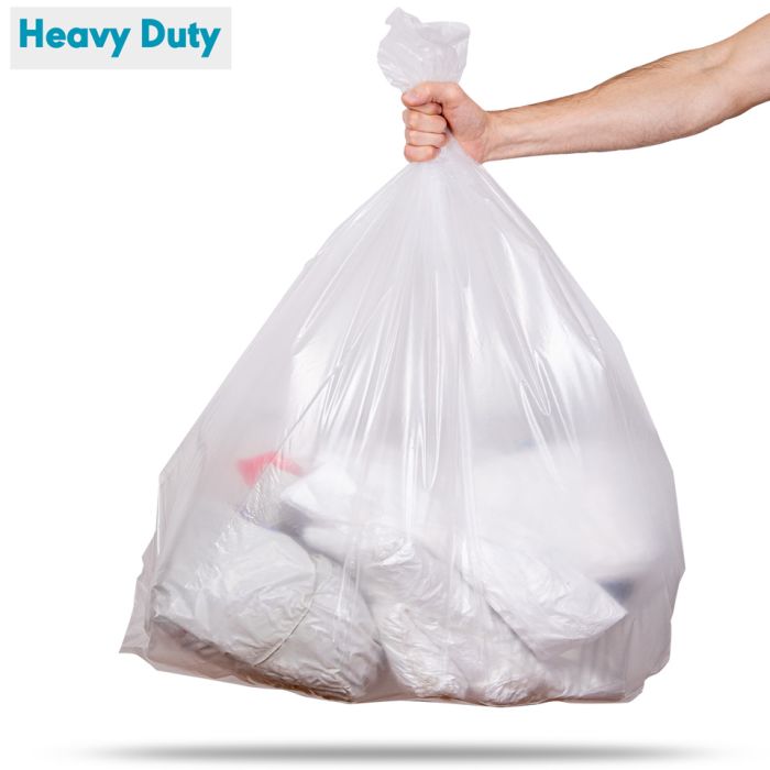 90L Clear Heavy Duty Refuse Sacks (max. load 15kg)-1x200