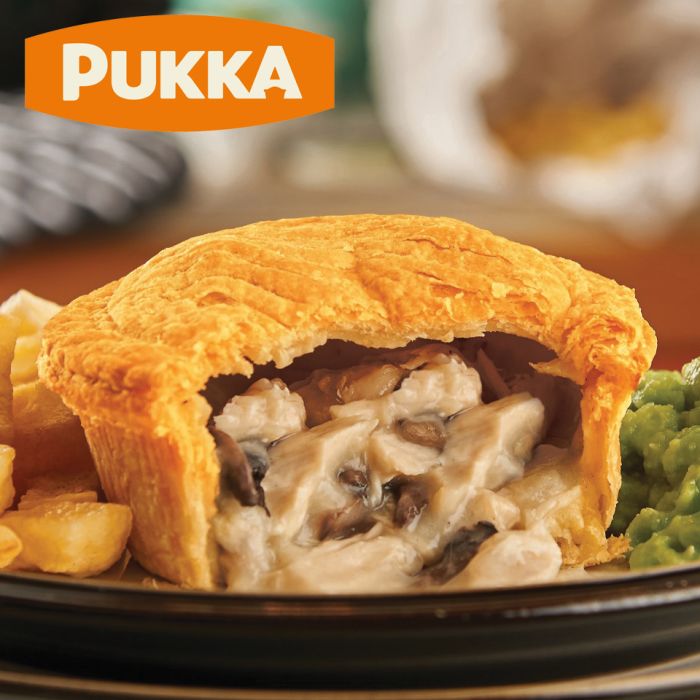Pukka Unwrapped Cooked Chicken & Mushroom Pie-1x12